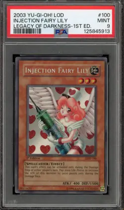 Yu-Gi-Oh! Injection Fairy Lily Legacy of Darkness 1st Edition LOD-100 PSA 9 - Image 1