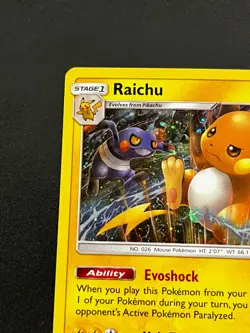 Raichu 41/147 - Burning Shadows Exclusive Cosmos Holo Rare Pokemon TCG Card LP - Image 5