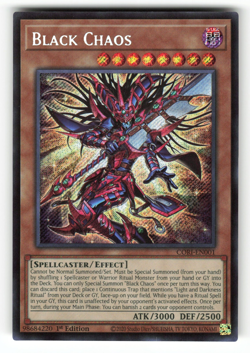 YuGiOh Chaos Origins BLACK CHAOS - Secret Rare Holo Card #CORI-EN001 - Image 1