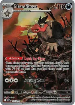 Mandibuzz Illustration Rare 145/086 Sv White Flare Holo Pokemon Card NM - Image 1