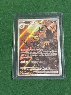 Mandibuzz Illustration Rare 145/086 Sv White Flare Holo Pokemon Card NM - Image 2