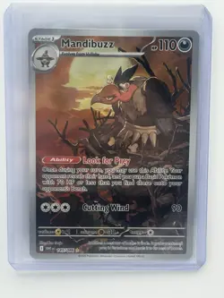 Mandibuzz Illustration Rare 145/086 Sv White Flare Holo Pokemon Card NM - Image 1