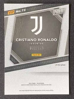 Cristiano Ronaldo 2023 Panini The National VIP Gold Pack Blue Ice /149 #72 - Image 2