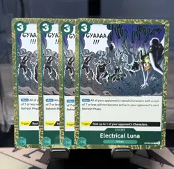 4x Electrical Luna OP08-036 Rare Two Legends One Piece Near Mint - Image 1