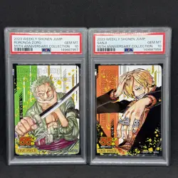 PSA 10 Sequential Jump 55th Anniversary Collection Card One Piece Sanji Zoro - Image 1