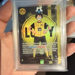 PSA 9 Monkey D Luffy ST13-003 BVB Borussia Dortmund ONE PIECE Matchday Promo EN - Image 3