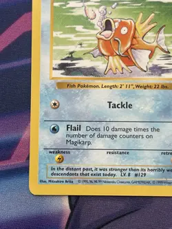 Magikarp 35/102 Shadowless Base Set Pokemon Card WOTC 1999 NM Vintage Rare - Image 5