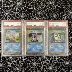 PSA 10 Squirtle Wartortle Blastoise Set 001-003/032 CLK Classic Pokemon Japanese - Image 1