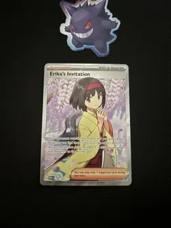 Pokemon TCG Erika's Invitation Card 196/165 Scarlet & Violet-151 - Image 1