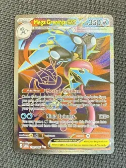 Pokemon TCG Mega Greninja ex 100/086 Me04: Chaos Rising Holo #2 - Image 1