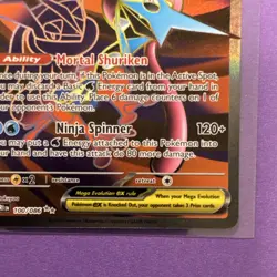 Mega Greninja EX 100/086 CR Full Art Holo Rare English HP 350 Stage 2 - Image 2