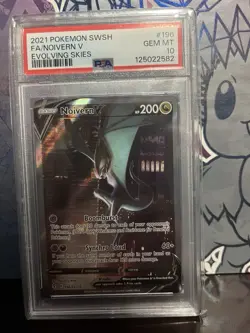 2021 Pokemon Sword & Shield Evolving Skies Noivern V Alt Art 196/203 PSA 10 - Image 1