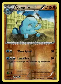 Quagsire 39/98 Common Ancient Origins Pokemon Reverse Holo LP - Image 1