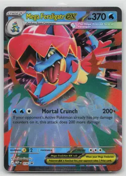NM Mega Feraligatr ex 036 Holo Promo ME: Mega Evolution Promo Pokemon - Image 1