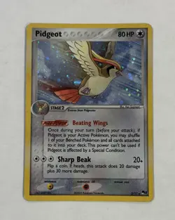 Pokemon Pidgeot Card 2/17 Promo Holo Rare LP Pop Series 2 Light Play TCG 2005 - Image 1