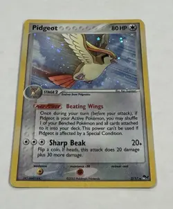 Pokemon Pidgeot Card 2/17 Promo Holo Rare LP Pop Series 2 Light Play TCG 2005 - Image 2