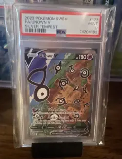 Pokemon TCG Unown V 177/195 Alt Art GRADED PSA MINT 9 Silver Tempest - Image 1