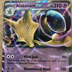 Pokemon Card Alakazam ex - 065/165 Scarlet & Violet: 151 Set Half Art Pack Fresh - Image 4