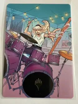 MTG Gwen Stacy Art Card 34/54 (Gold Stamped) Marvel's Spider-Man NM - Image 1
