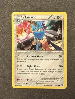 Pokemon Lucario 63/124 Cosmos Holo NM Promo PKMN 063/124 - Image 1