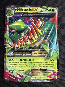 Pokemon Mega Sceptile EX Holo Ultra Rare Card 8/98 Ancient Origins - Image 1