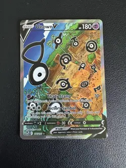2022 Pokemon Silver Tempest Unown V 177/195 NM - Image 1