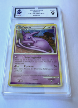 PSA MGC 2011 POKEMON HOLO ESPEON CALL OF LEGENDS GRADE 9 004/095 - Image 1