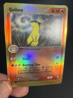 Pokemon TCG Quilava 51/100 EX Sandstorm 2003 Reverse Holo E Reader Vintage LP - Image 5