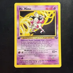 Pokemon Vintage 1st Edition Non-Holo Rare Mr. Mime 22/64 Jungle 1999 - Image 1