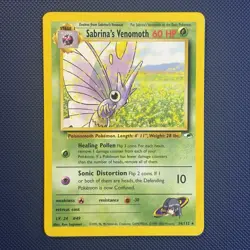 Pokemon Vintage Non-Holo Rare Sabrina's Venomoth 034/132 Gym Heroes 2000 - Image 1