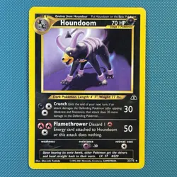 Pokemon Vintage Non-Holo Rare Houndoom 23/75 Neo Discovery Wotc 2001 - Image 1