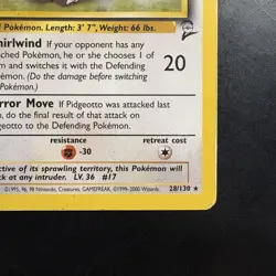 Pokemon Vintage Pidgeotto Base 2 28/130 Non-holo Rare WotC - Image 4
