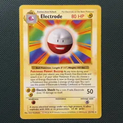 Pokemon Vintage Electrode Base Set 21/102 Base Set Shadowless 1999 WOTC - Image 1