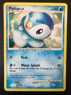 Piplup 15/17 POP series 6 Pokemon holo rare card MP - Image 1