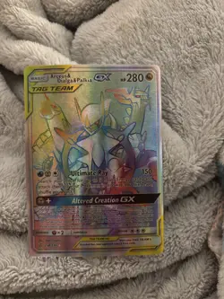 Pokemon TCG Sm-Cosmic Eclipse Arceus Dialga Palkia GX 258/236 Secret FA Holo - Image 1