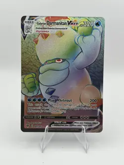 Galarian Darmanitan Vmax - 187/185 Vivid Voltage Rainbow Pokemon - NM - Image 1