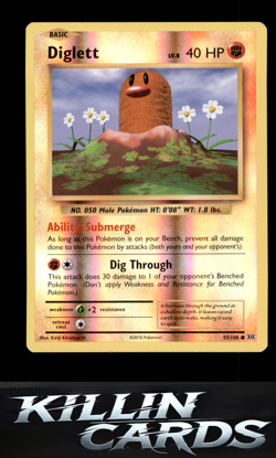 Reverse Holofoil Diglett 55/108 Pokemon Common XY - Evolutions Card LP - Image 1