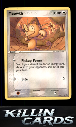Meowth 77/113 Pokemon Common Delta Species Card LP - Image 1