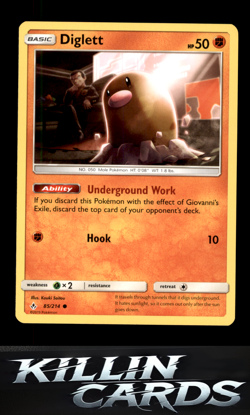 Diglett 85/214 Pokemon Common SM - Unbroken Bonds Card LP - Image 1