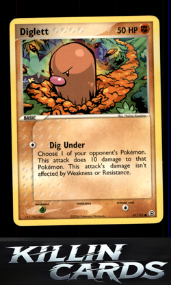 Diglett 61/112 Pokemon Common FireRed & LeafGreen Card LP - Image 1