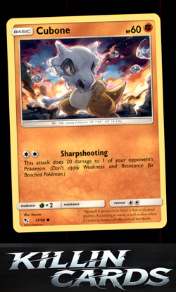 Cubone 37/68 Pokemon Common Hidden Fates Card NM - Image 1
