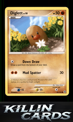 Diglett 85/132 Pokemon Common Secret Wonders Card LP - Image 1
