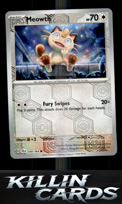 Reverse Holofoil Meowth 048/064 Pokemon Common SV: Shrouded Fable Card NM - Image 1