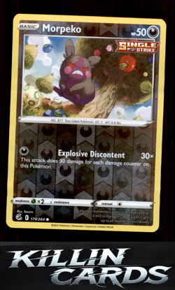 Reverse Holofoil Morpeko (179) 179/264 Pokemon Common SWSH08: Fusion Strike Card - Image 1
