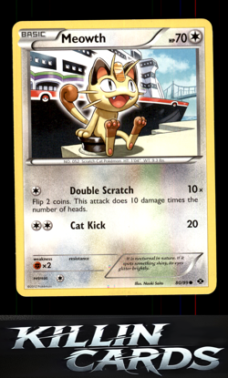 Meowth 80/99 Pokemon Common Next Destinies Card NM - Image 1