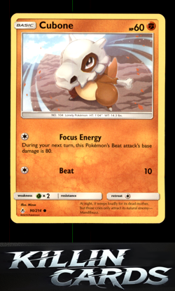 Cubone 90/214 Pokemon Common SM - Unbroken Bonds Card LP - Image 1