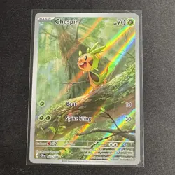 POKEMON Chespin 087/086 Illustration Rare Holo Chaos Rising - Near Mint - Image 1