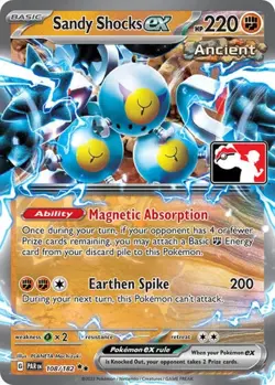 1x Sandy Shocks ex (#108/182) - Holofoil NM Eng Pokemon - Prize Pack Series - Image 1