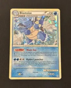 Pokemon TCG Unleashed Blastoise 13/95 Cracked Ice Holo Rare 130 HP EN 2010 - Image 1