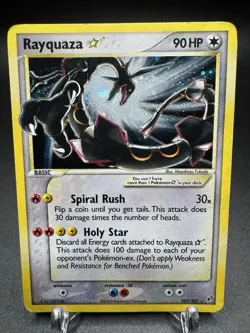 2005 Pokemon Rayquaza Gold Star 107/107 EX Deoxys Holo ENG - Image 1